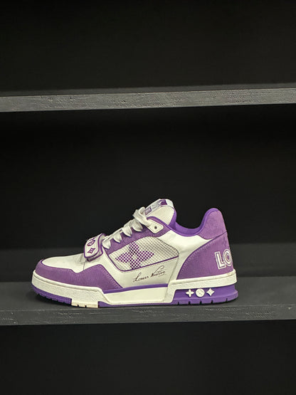 Louis Vuitton LV Trainer Monogram Strap White Purple (7.5)