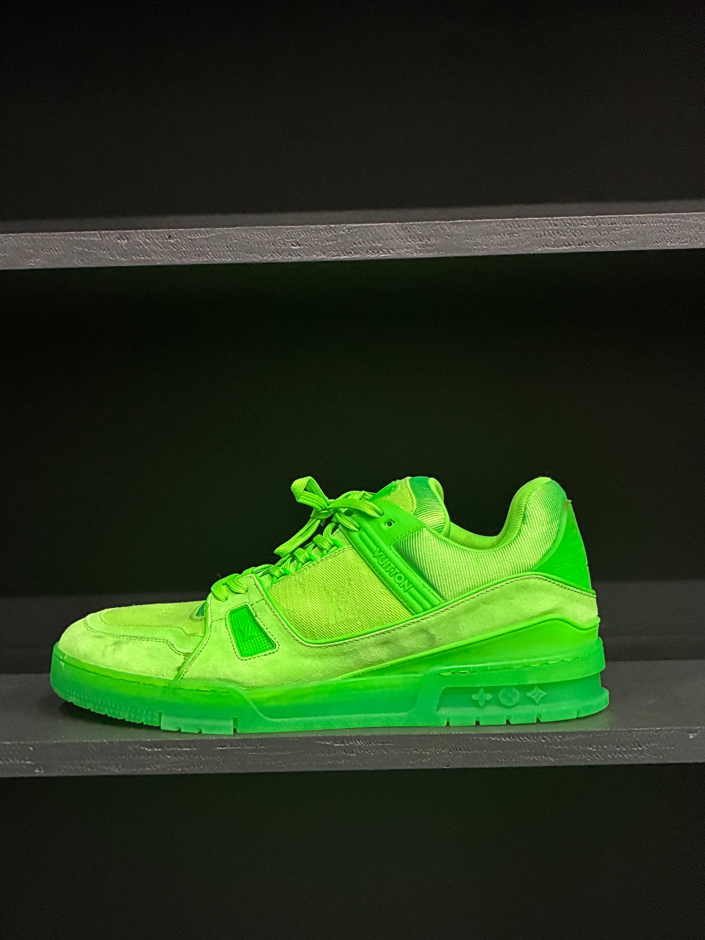 Louis V. Neon Green Monogram Trainers (12)