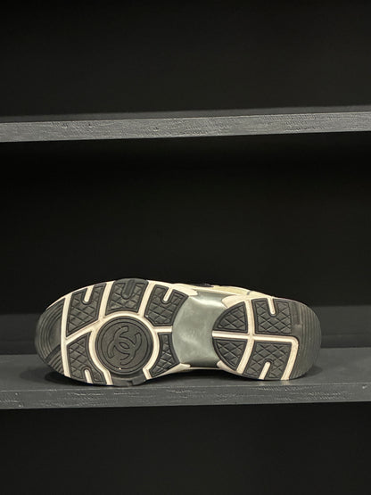 Chanel Low Top Trainer Beige/Purple Sneaker (45)