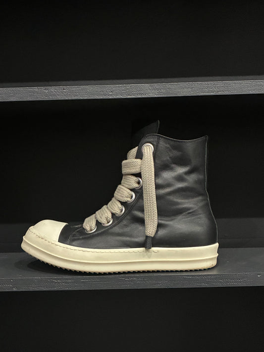 Rick Owens Black Temple Jumbolace Sneaks Sneakers (45EU)