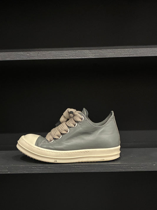 Rick Owens Gray Temple Jumbolace Low Sneakers (40EU)