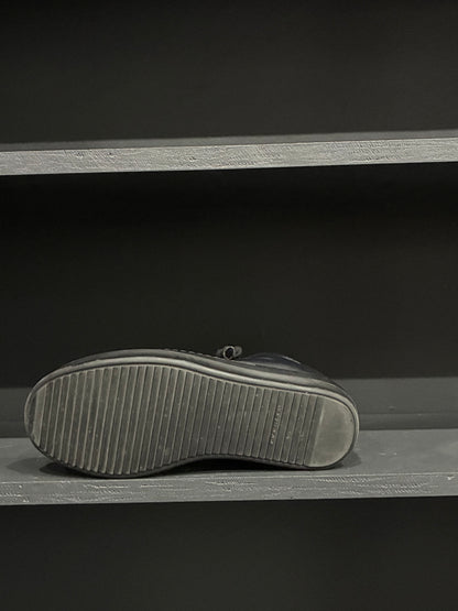 Rick Owens Black Jumbo Lace Low Sneaker (40)